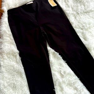 MICHAEL KORS Black Crop Pull On Trousers, Career Wear, size 1X, NWT.